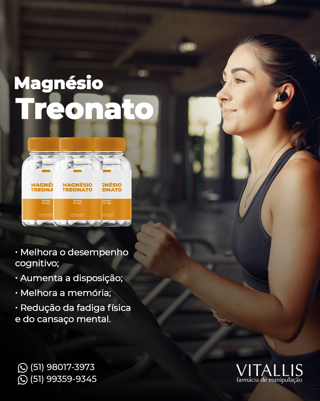 Magnésio Treonato 300 mg c/60 Cápsulas